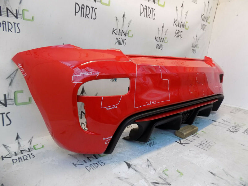 FIAT 500 ABARTH 959 FACELIFT 2016-ON RED REAR BUMPER GENUINE 735633081