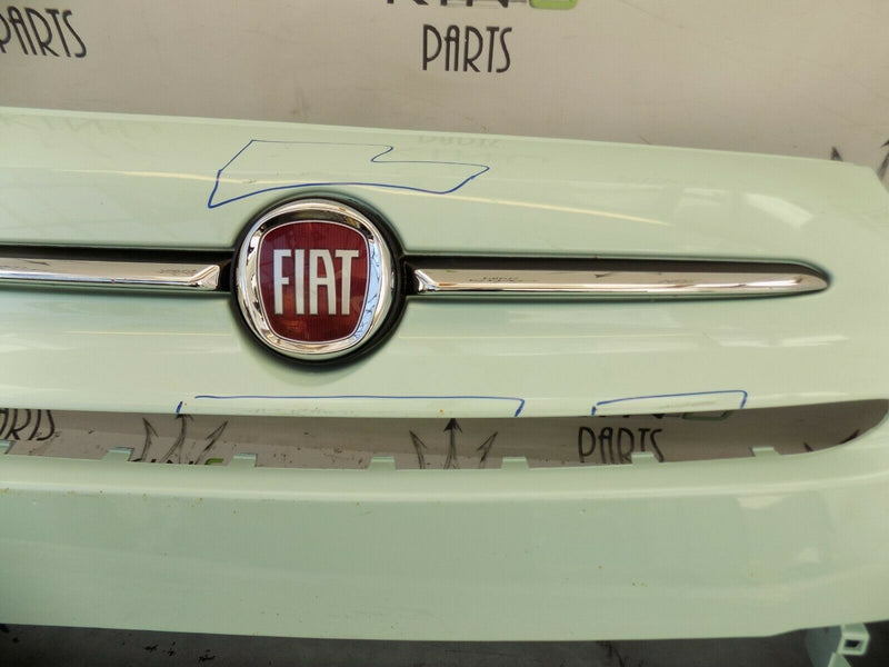 FIAT 500 POP 2015-ON 120TH FACELIFT FRONT BUMPER MINT & BADGE 735619476