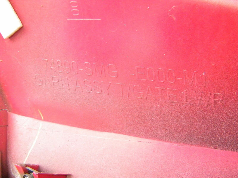 HONDA CIVIC 2006-2012 TAILGATE COVER PLASTIC GENUINE RED (9421)