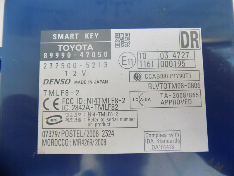 TOYOTA PRIUS XW30 2009-2015 SMART KEY CONTROL MODULE ECU 89990-47050