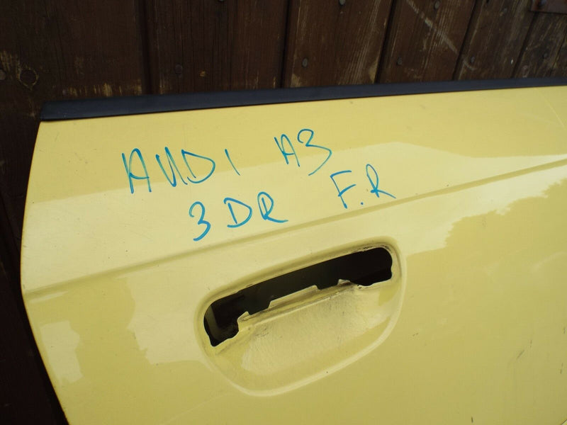 Audi A3 8P 08-13 3 Door Front Door Panel Right Driver Side Yellow O/S