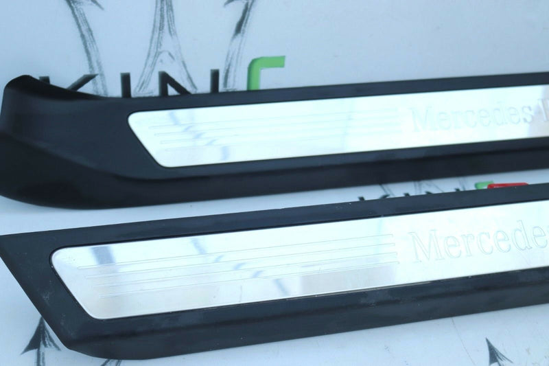 MERCEDES E CLASS W207 2009-2017 PAIR OF KICK PLATE SILL TRIM ENTRANCE COVERS