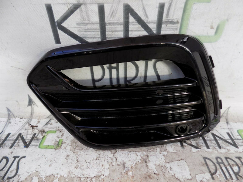 SEAT ATECA 2020-UP RHD FCL FRONT BUMPER LEFT SIDE GRILLE GLOSS  BLACK PDC HOLES