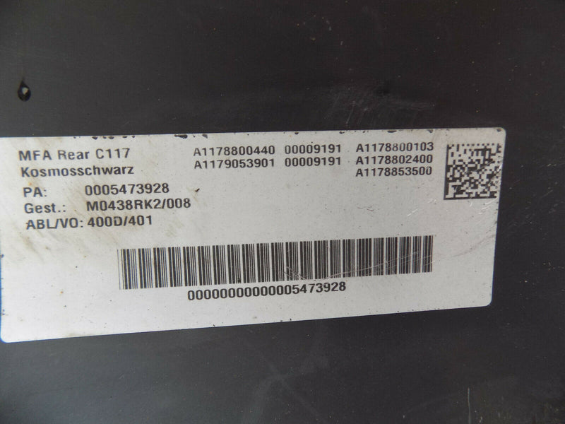 MERCEDES CLA CLASS C117 W117 2013-17 REAR BUMPER 6x PDC HOLES A1178800440